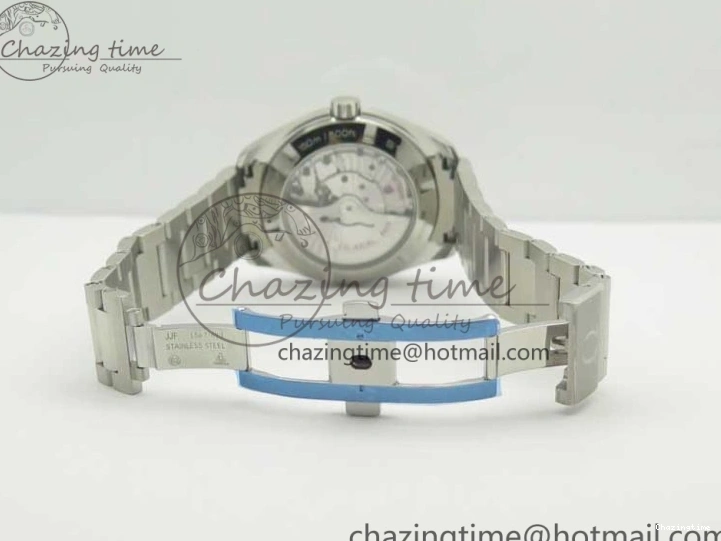 0310 Stylish Aqua Terra 150M GMT SS VSF 1:1 Best Edition Black Textured Dial on SS Bracelet A8605 Super Clone 8055